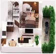 A3  pool level street building A + 10 m2 private garden